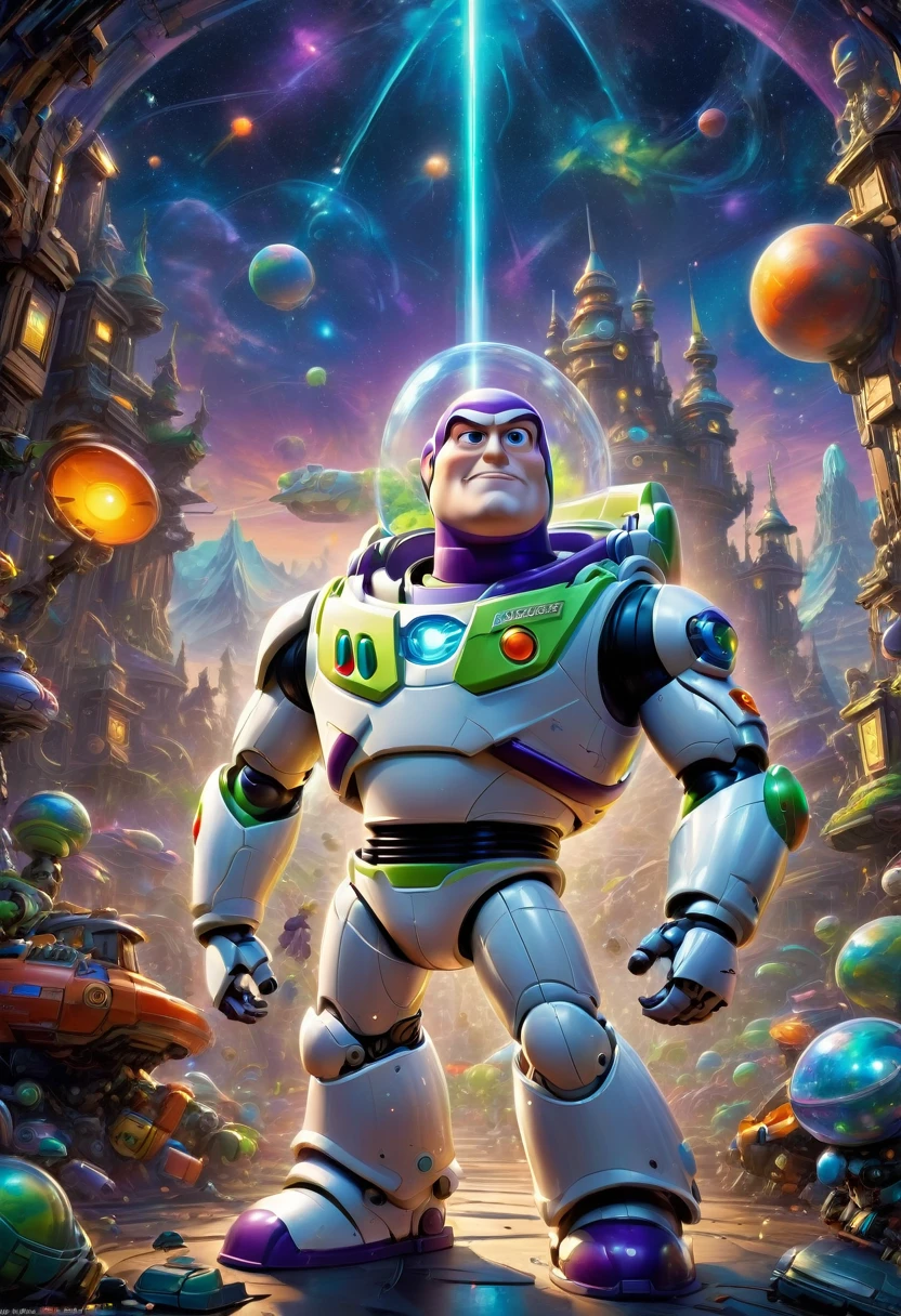 Buzz Lightyear, by Hariton Pushwagner, best quality, masterpiece, very aesthetic, perfect composition, intricate details, ultra-detailed