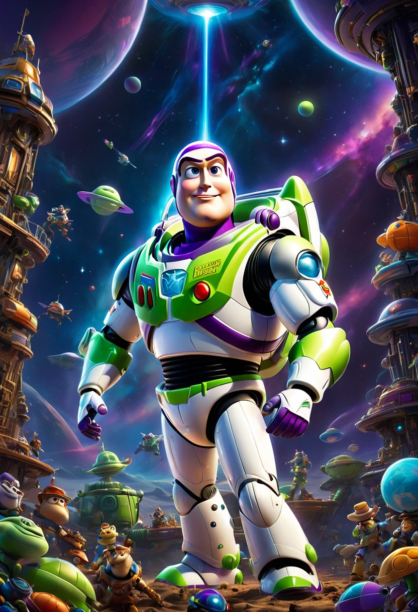 Buzz Lightyear, by tim_white, best quality, masterpiece, very aesthetic, perfect composition, intricate details, ultra-detailed