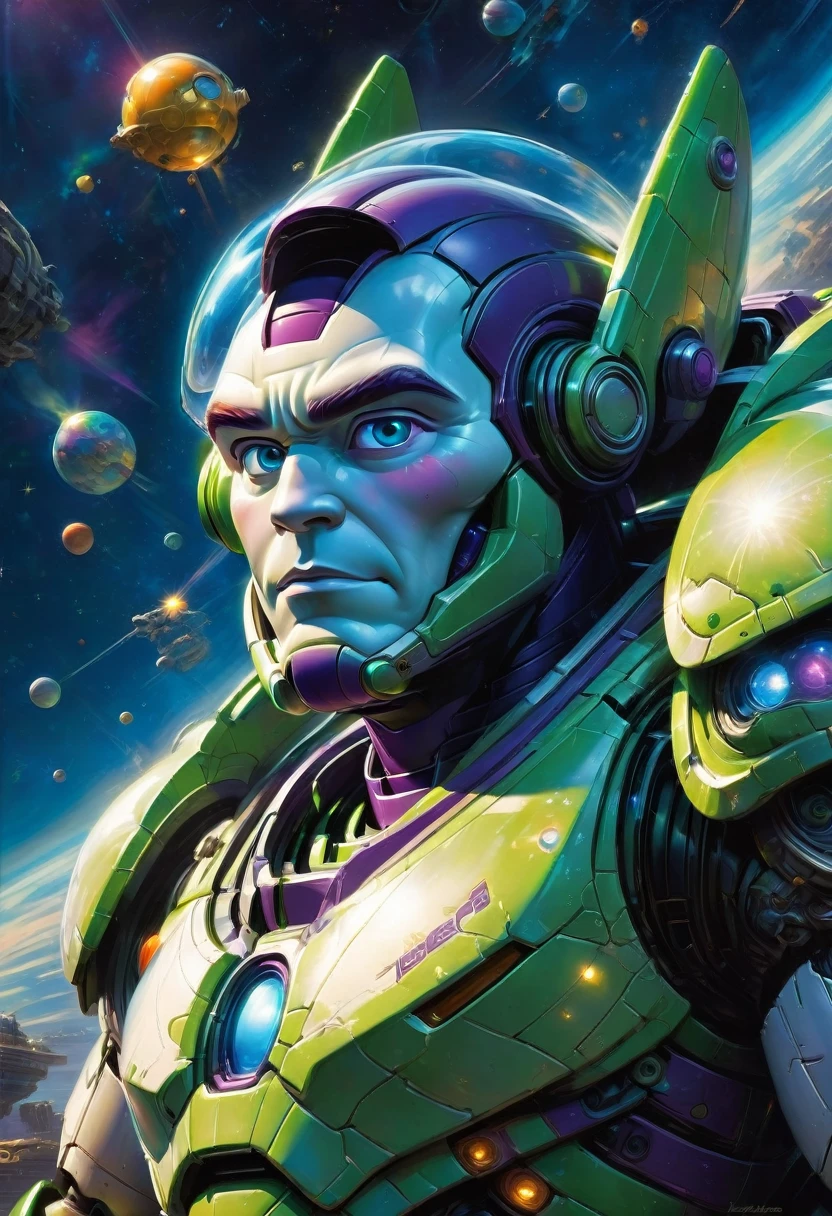 Buzz Lightyear, by Chris_Foss, best quality, masterpiece, very aesthetic, perfect composition, intricate details, ultra-detailed