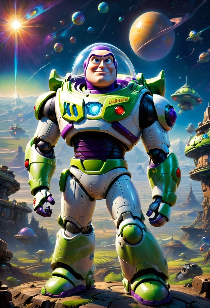Buzz Lightyear, by John_Harris, best quality, masterpiece, very aesthetic, perfect composition, intricate details, ultra-detailed