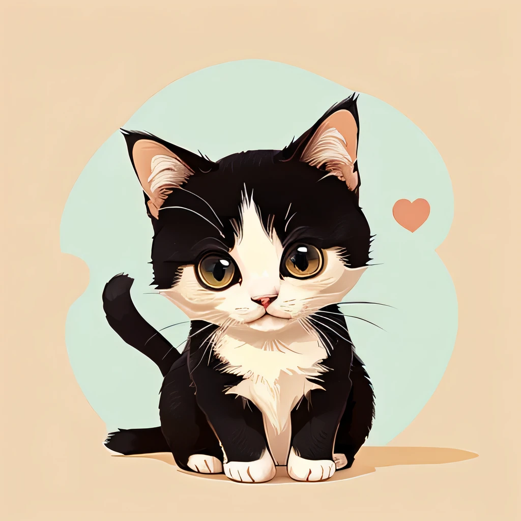 Cute cat　An illustration