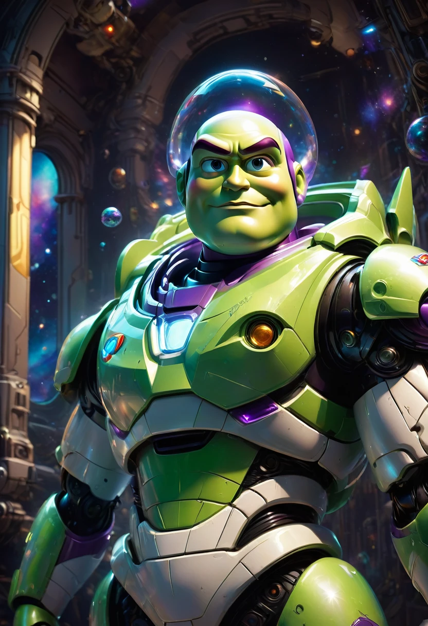 Buzz Lightyear, by ashley_wood, best quality, masterpiece, very aesthetic, perfect composition, intricate details, ultra-detailed