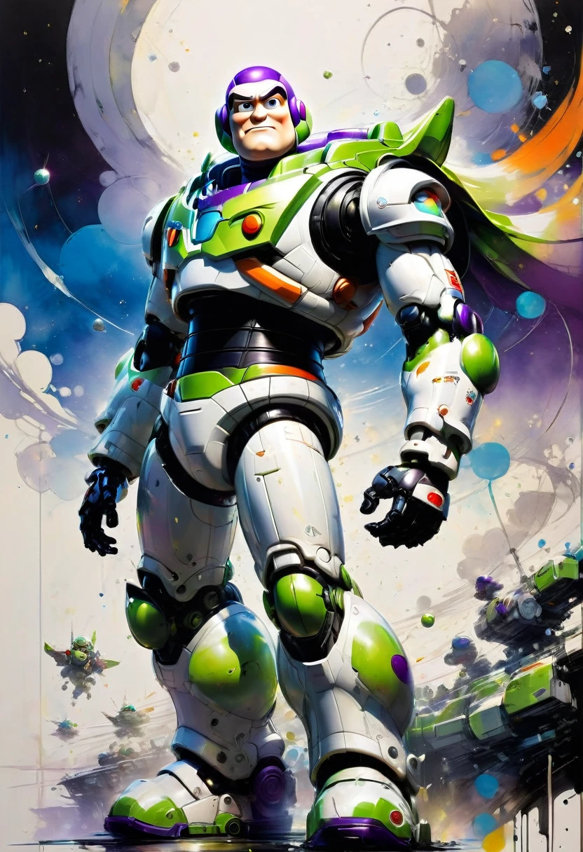 Buzz Lightyear, by Yoji Shinkawa, best quality, masterpiece, very aesthetic, perfect composition, intricate details, ultra-detailed