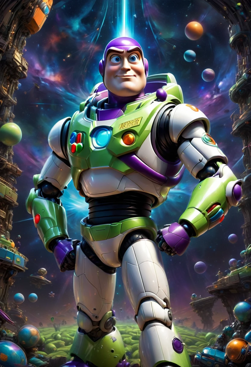 Buzz Lightyear, by Hal_Tenny, best quality, masterpiece, very aesthetic, perfect composition, intricate details, ultra-detailed