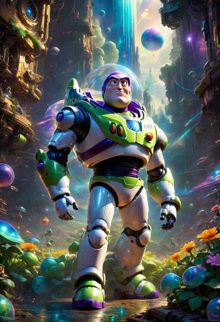 Buzz Lightyear, by Hal_Tenny, best quality, masterpiece, very aesthetic, perfect composition, intricate details, ultra-detailed