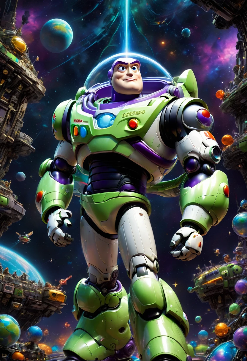 Buzz Lightyear, by Hal_Tenny, best quality, masterpiece, very aesthetic, perfect composition, intricate details, ultra-detailed