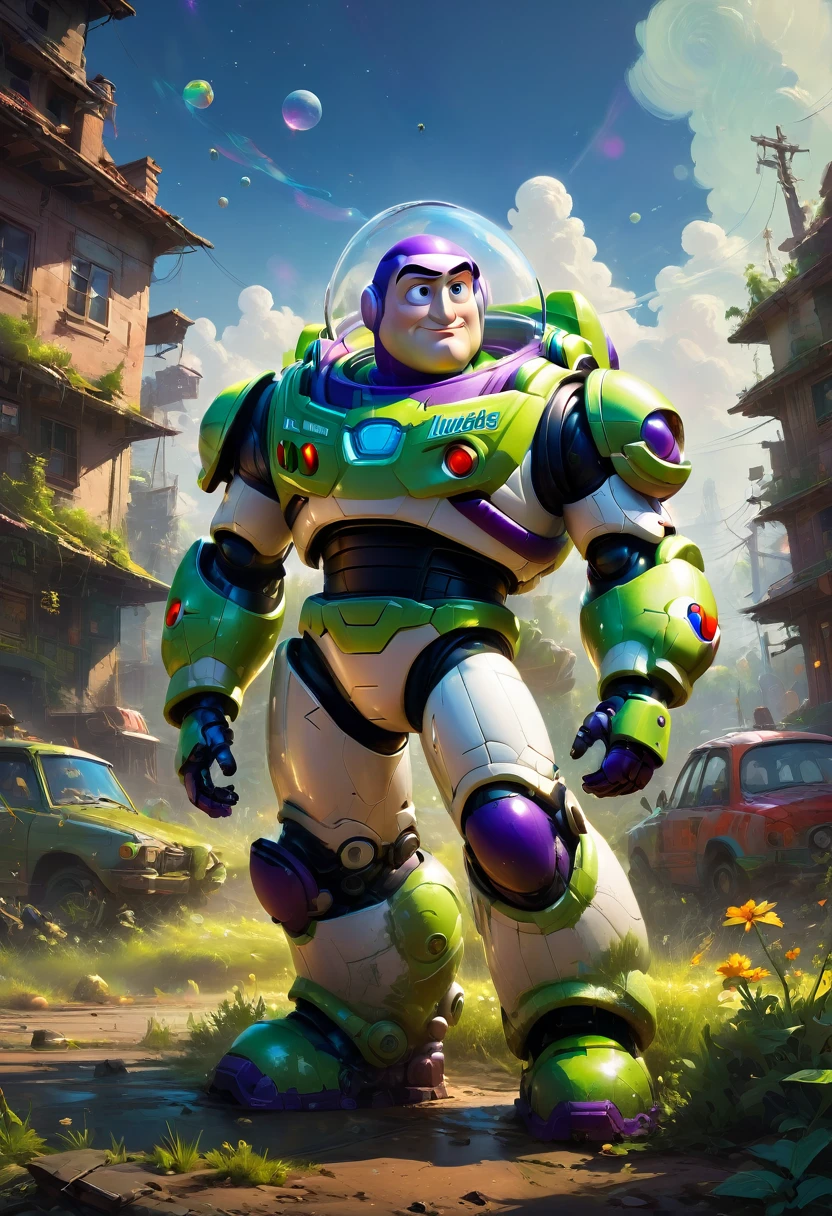 Buzz Lightyear, by Ismail Inceoglu, best quality, masterpiece, very aesthetic, perfect composition, intricate details, ultra-detailed
