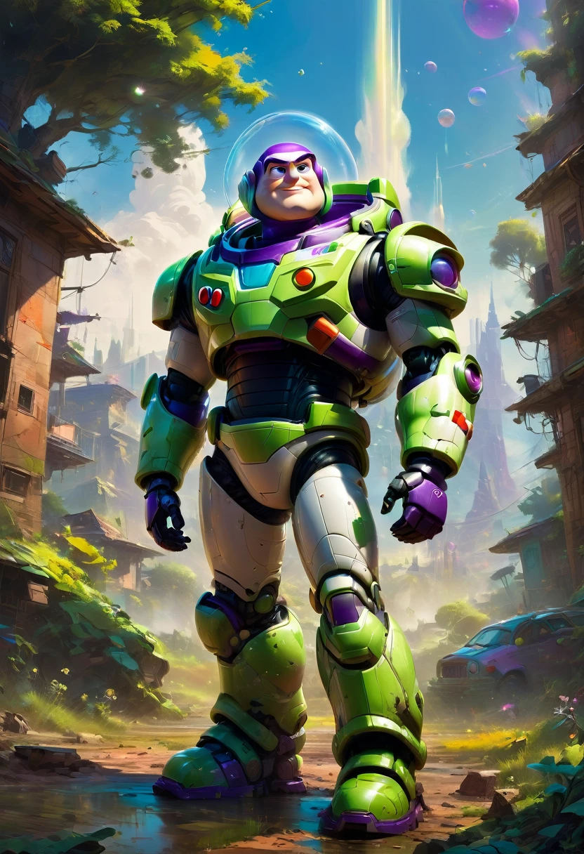 Buzz Lightyear, by Ismail Inceoglu, best quality, masterpiece, very aesthetic, perfect composition, intricate details, ultra-detailed