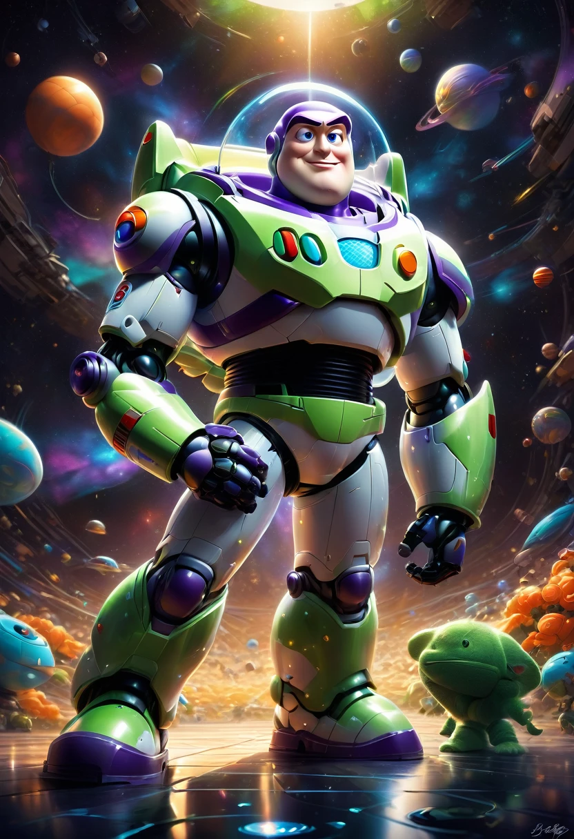 Buzz Lightyear, by Goro Fujita, best quality, masterpiece, very aesthetic, perfect composition, intricate details, ultra-detailed