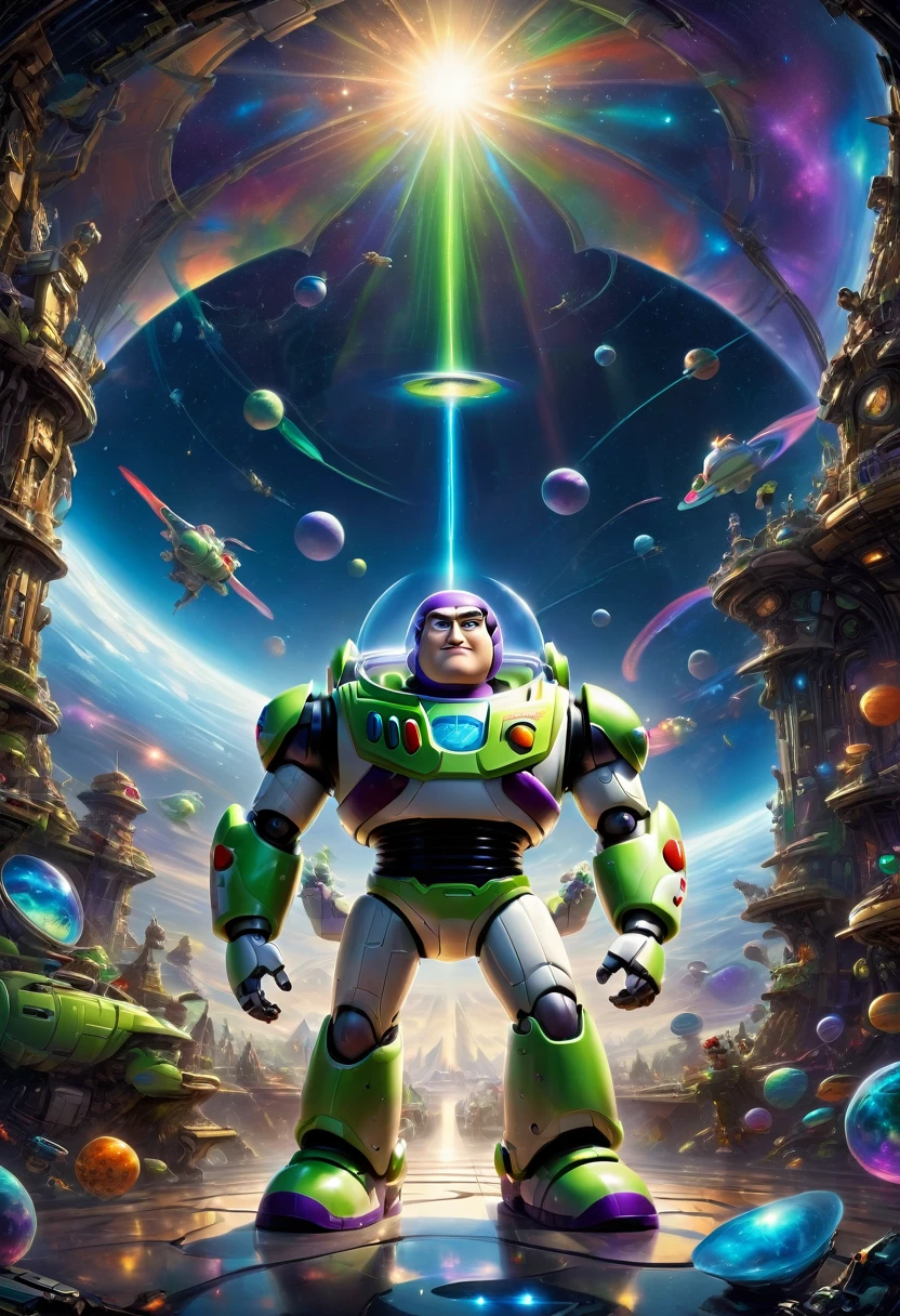 Buzz Lightyear, by Douglas Adams, best quality, masterpiece, very aesthetic, perfect composition, intricate details, ultra-detailed