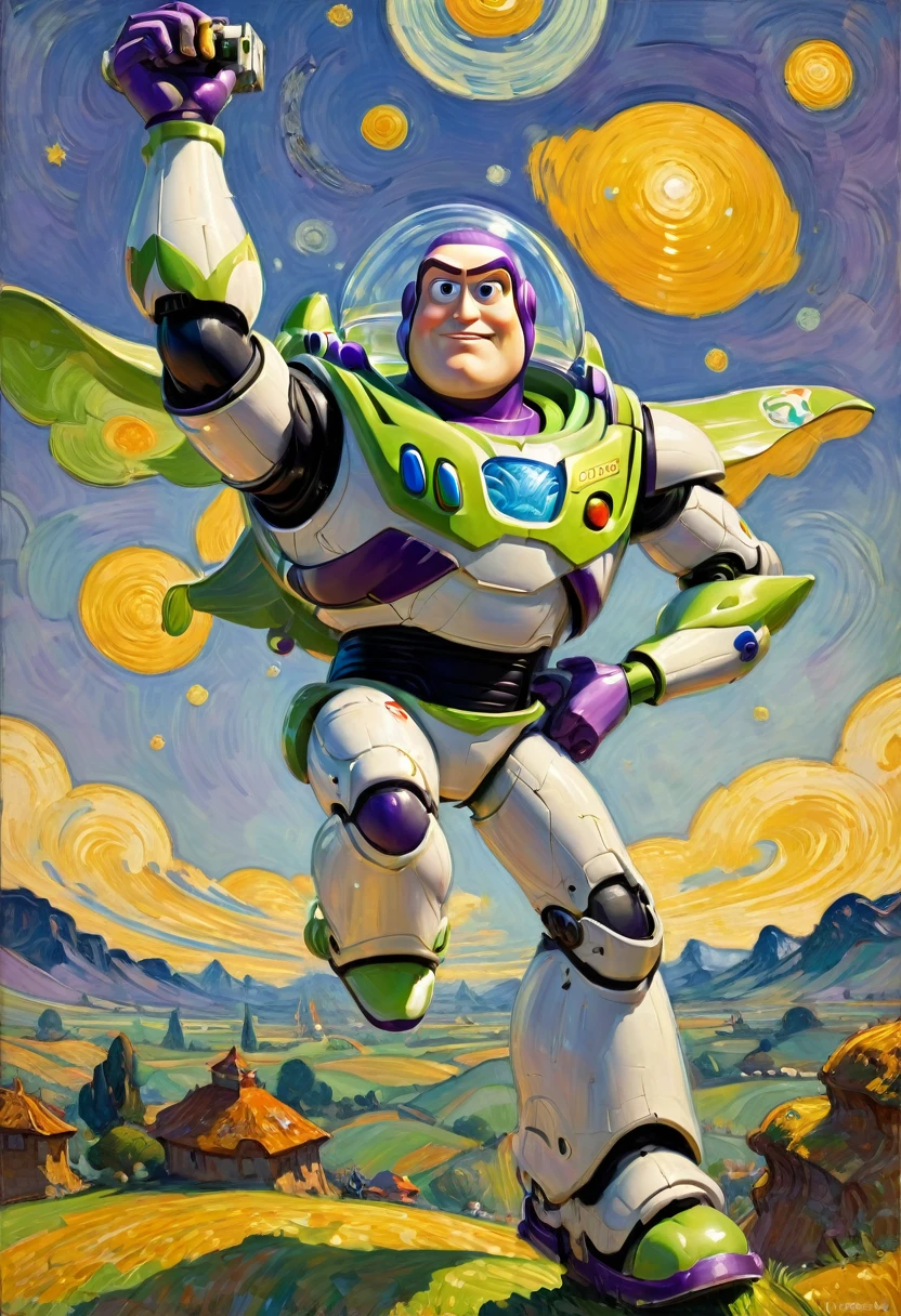 Buzz Lightyear, by Pierre Bonnard, best quality, masterpiece, very aesthetic, perfect composition, intricate details, ultra-detailed