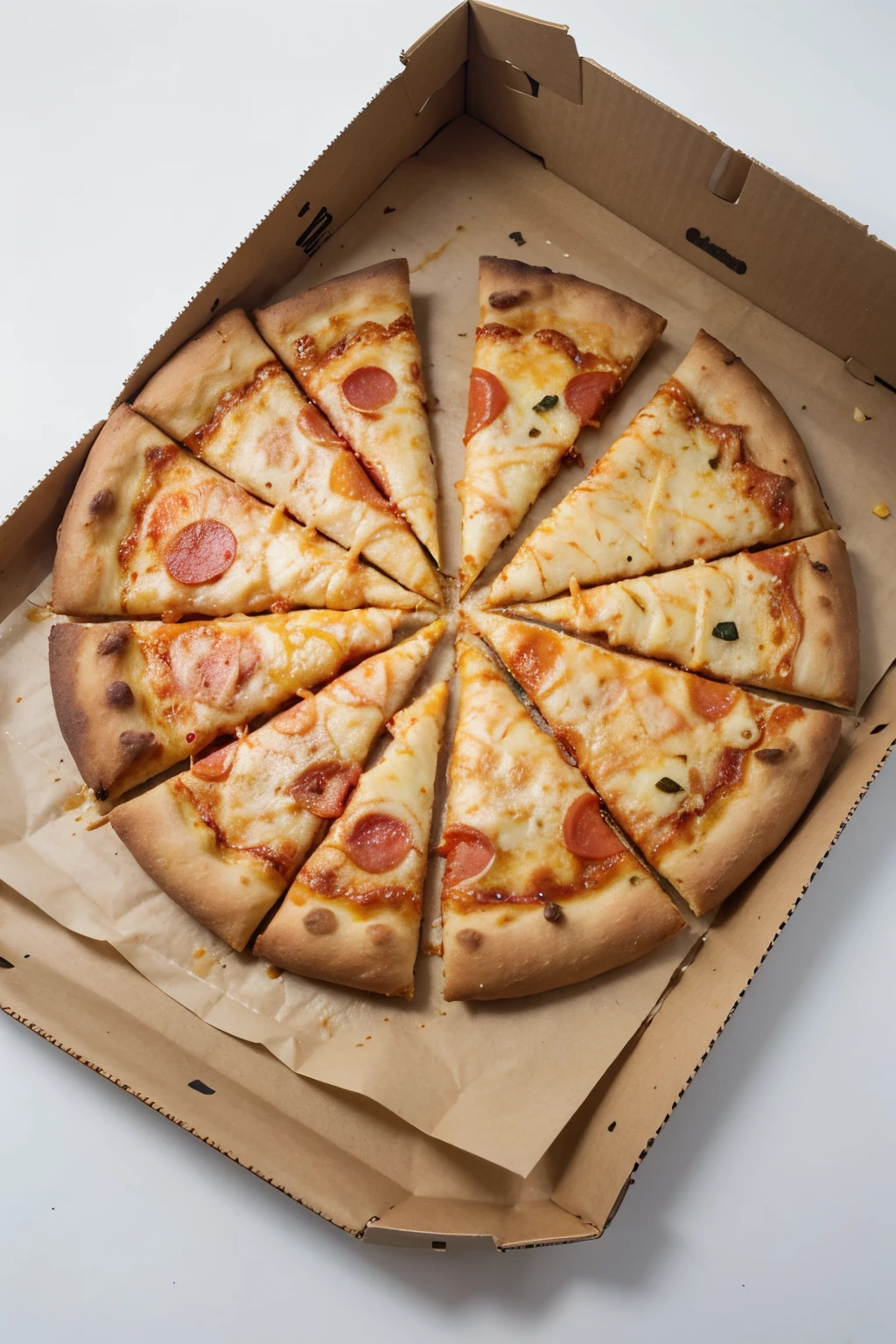 Cheese pizza with corn without pepperoni also in upside picture