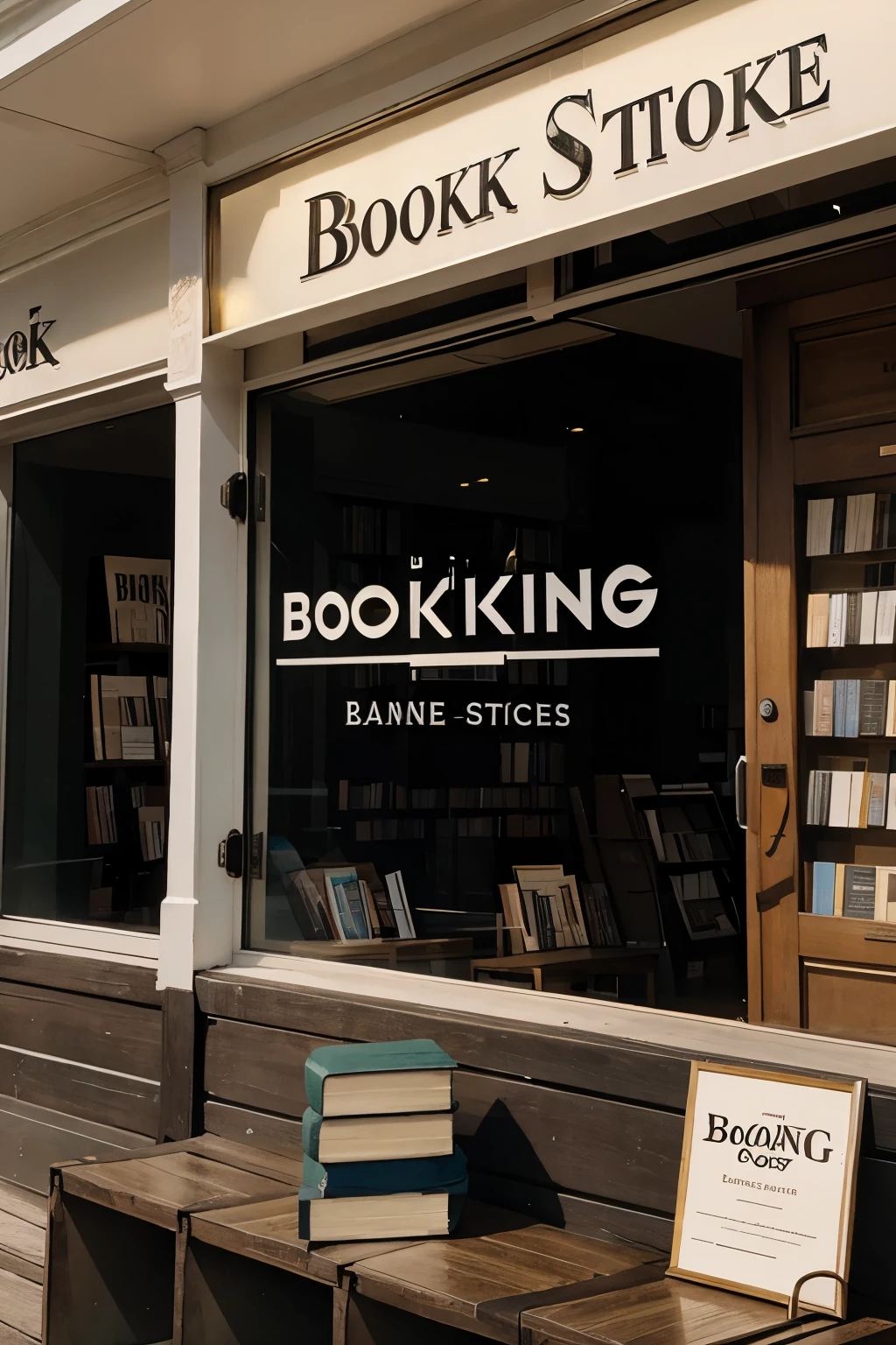 logo for a book store called booking stock