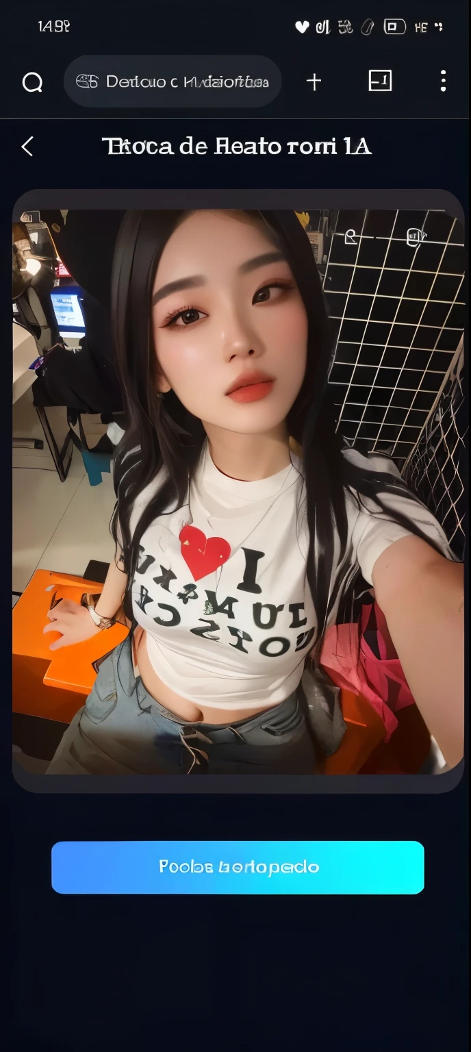 a close-up of a person wearing a shirt with a heart, Xintong Chen, chinesa, winter do Aespa, coreana, 2 modelo feminino de 4 anos, beautiful chinese model, 18 anos de idade, 1 8 are, Asian, 👅 👅, de 19 anos, 21 anos de idade, 22 anos de idade, trends on cgstation, seios fartos, 3d human features