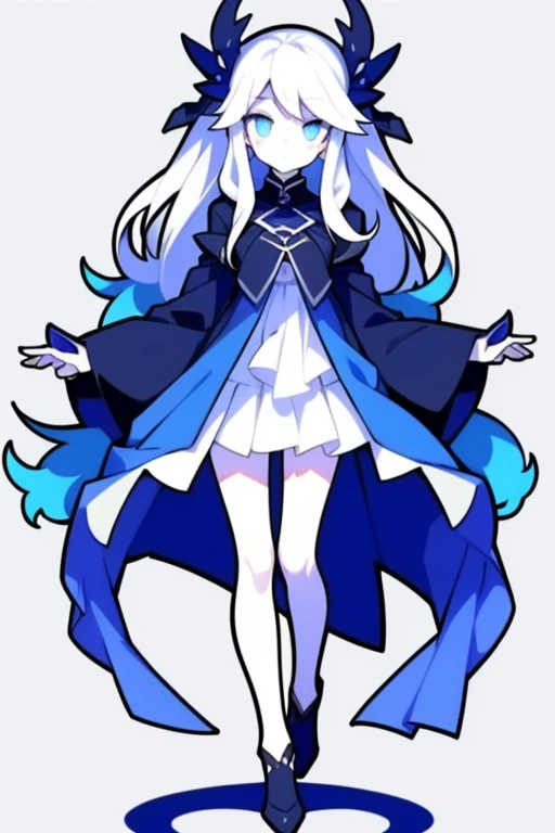 Half-length statue of a girl,k hd,4K,face expressionless,style of anime,sideface,white backgrounid,blue color eyes,white color hair,((full body)),Confused eyes,