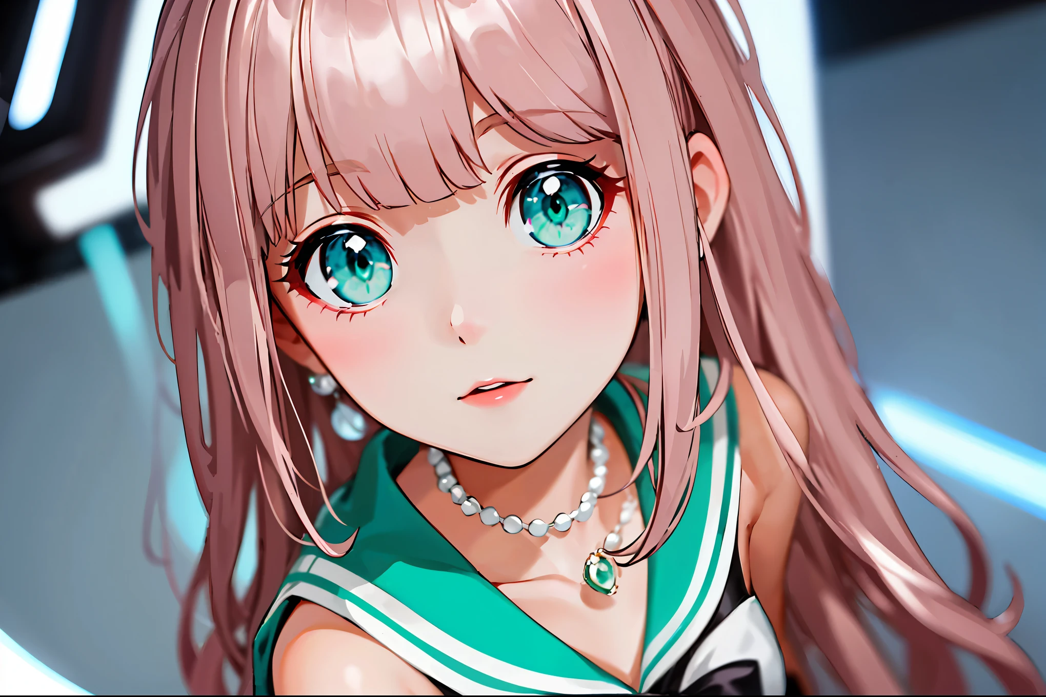 {{{{masterpiece}}}}, {{{Super detailed}}}, {{{high resolution}}}, {{good anatomy}}, (((best quality))),((emerald and green eyes,brown hair)),{{Extremely detailed and refined}}, {4k CG wallpaper}, {{illustration}}, ((pearl pink hair,JK)),((looking out a window,in school)),(((face portrait,detailed face,bigger eyeballs,standing,bust,standing))),(curly hair|middle hair|Detailed hair|blunt bangs|shiny hair),(((serafuku,sailor shirt,skirts))),{{{emotionless face,mature}}},(lesbian,JK,1 woman:1),(small breasts),masterlighting,standing on the edge of mountain,((The details are complex、Shallow depth of field、movie lighting、Reflectors、a Canon EOS R5、50mm lens、f / 2.8、shot at 8k resolution))