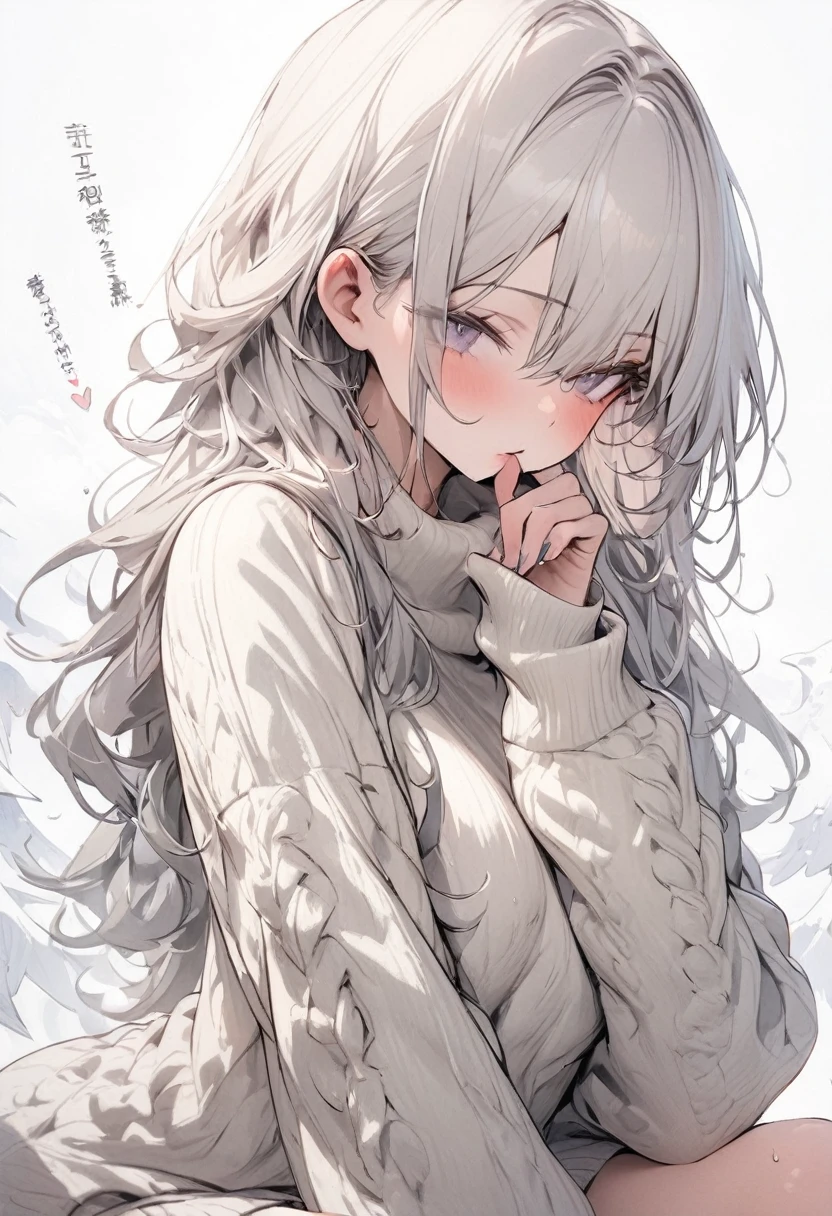 masterpiece, highest quality, so beautiful, Sweater dress,Handwriting,