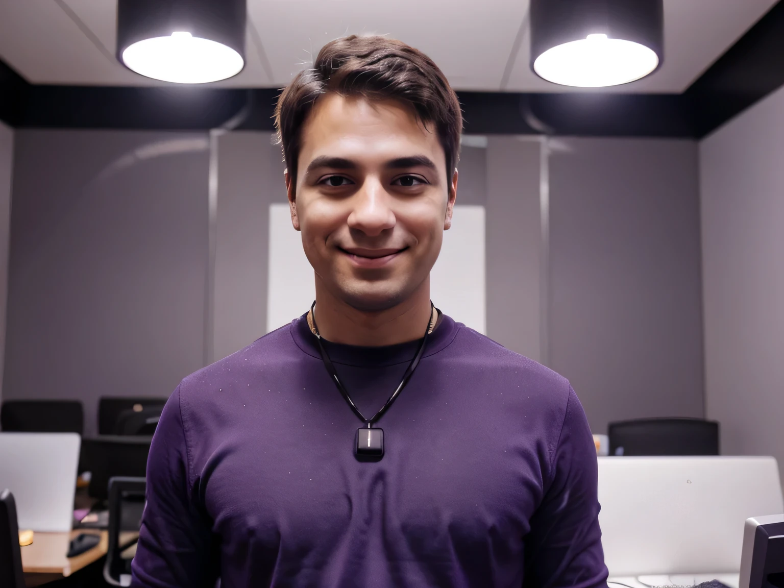 Tech, innovation, purple, app development, happy developer, company