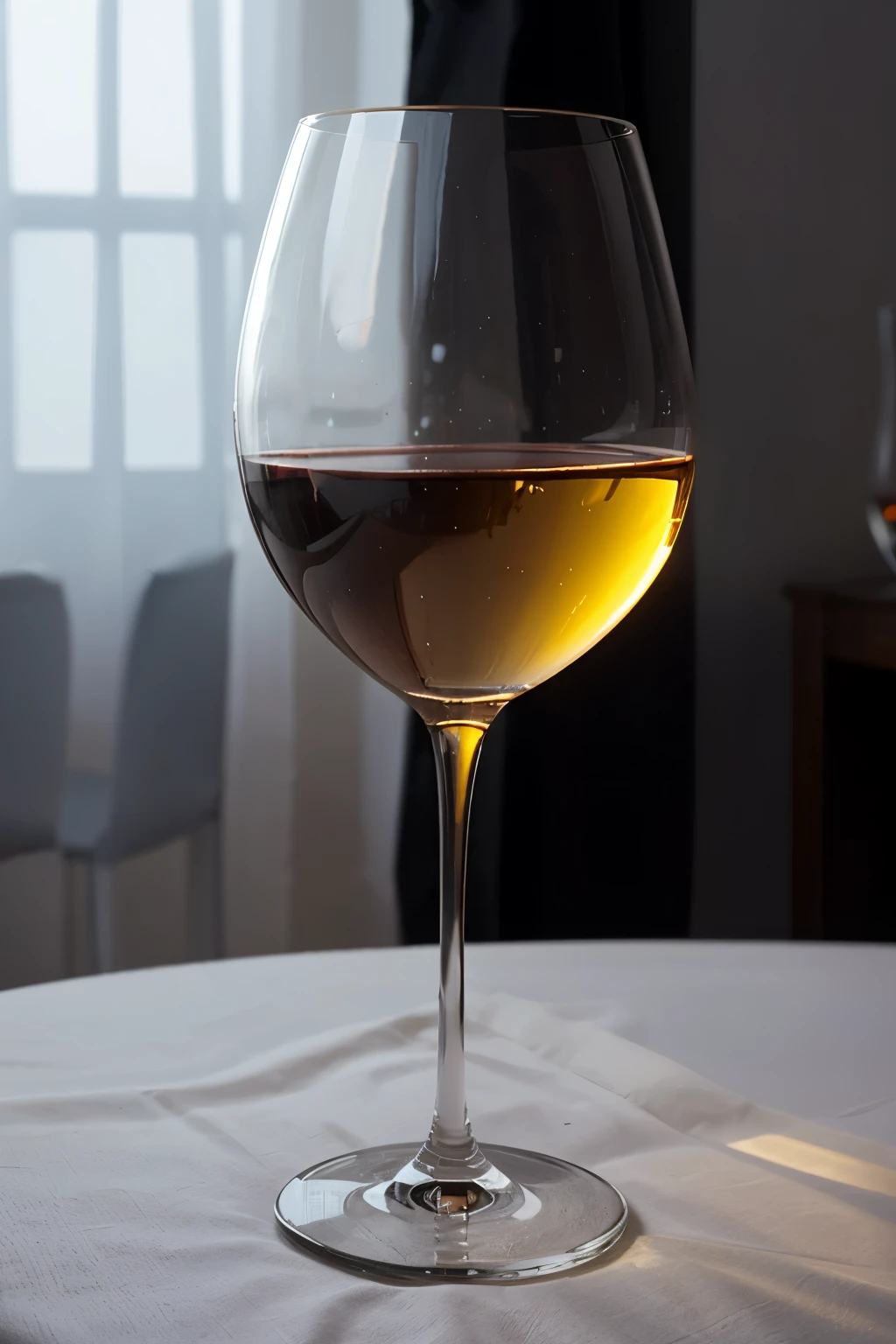 glass of soft wine, senarium with white or transparent background