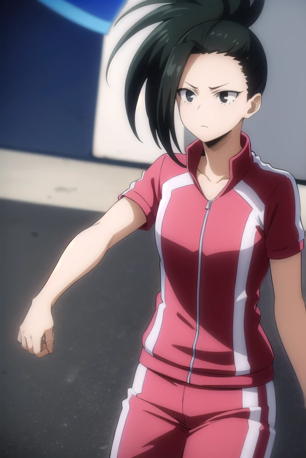 yaoyorozumomo, yaoyorozu momo, (momo yaoyorozu:1.2), long hair, bangs, black hair, ponytail, (black eyes:1.5), high ponytail, wide ponytail,
BREAK collarbone, short sleeves, pants, (pink shirt:1.2), blue pants, track suit, track pants, sweatpants,
BREAK outdoors, night sky, night, star \(sky\),
BREAK looking at viewer,
BREAK (masterpiece:1.2), best quality, high resolution, unity 8k wallpaper, (illustration:0.8), (beautiful detailed eyes:1.6), extremely detailed face, perfect lighting, extremely detailed CG, (perfect hands, perfect anatomy),