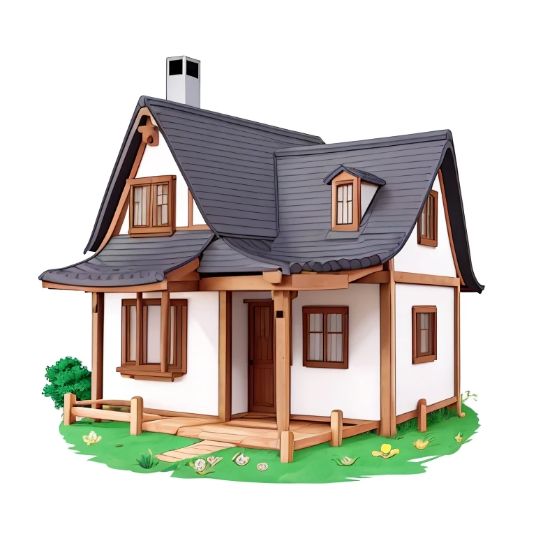 "Generate a cartoon-style coloring page of a farmhouse in Tokyo, with an infantile and docile format, inspired by children's animation, featuring thin line art, a white background, and only black outlines."