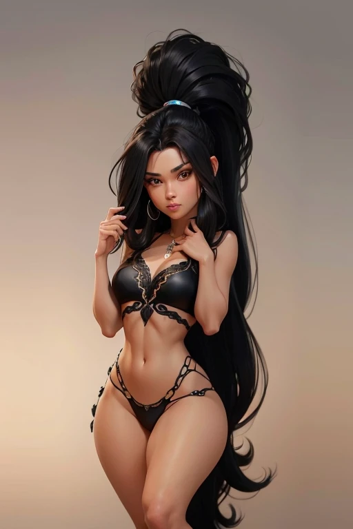 mulher arafada com longos cabelos negros e um colar e pulseira, long flowing dark hair, very long flowing dark hair, cabelos escuros longos e ondulados, cabelo escuro maravilhoso, long flowing dark brown hair, cabelos escuros longos e ondulados, penteado preto longo elaborado, cabelo preto longo e ondulado, longos cabelos negros, Long flowing black hair, cabelo preto longo e ondulado, Lindo cabelo preto, 8k, SexyToon