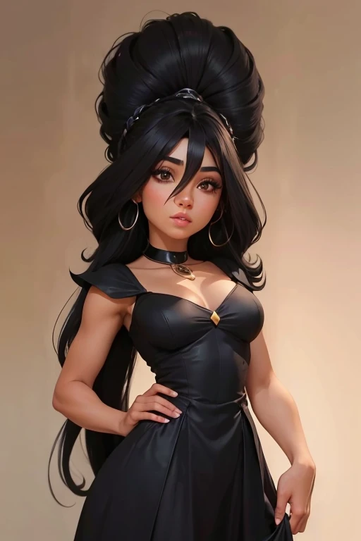 mulher arafada com longos cabelos negros e um colar e pulseira, long flowing dark hair, very long flowing dark hair, cabelos escuros longos e ondulados, cabelo escuro maravilhoso, long flowing dark brown hair, cabelos escuros longos e ondulados, penteado preto longo elaborado, cabelo preto longo e ondulado, longos cabelos negros, Long flowing black hair, cabelo preto longo e ondulado, Lindo cabelo preto, 8k, SexyToon