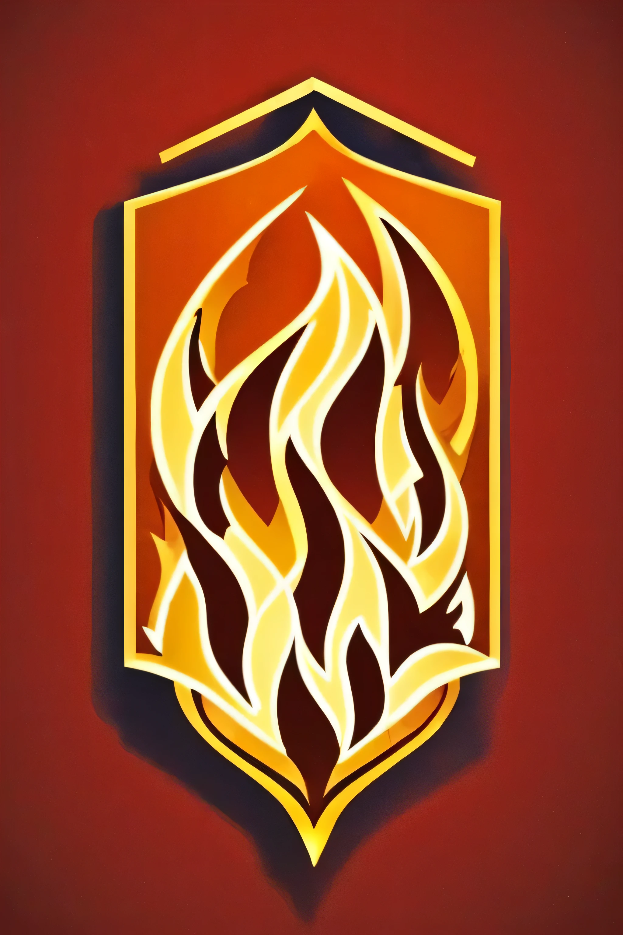 Logo of a Fire/flame in the shape of a shield, com as letras FkFk