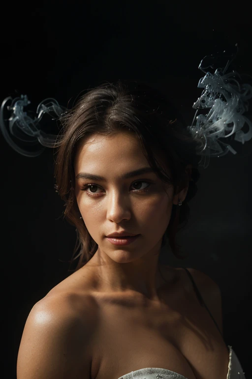 My mother, my queen, my beautiful flower, full view, studio lighting, styletransparent smoke, from the middle of the photo up only smoke, Broken Glass effect, no background, stunning, something that even doesn't exist, textures, breathtaking beauty, pure perfection, divine presence, unforgettable, impressive, breathtaking beauty, Volumetric light --ar 9:16 --v 6.0, 4K