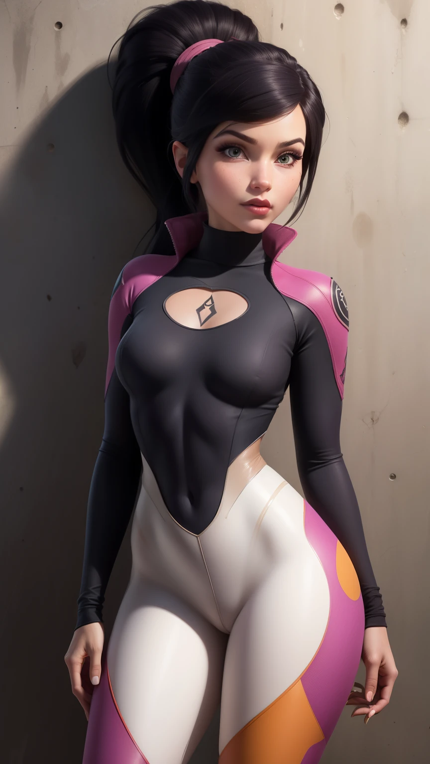 gwen tennyson,tracer,y'shtola rhul,yorha 2b,Supervision,nier automata,piloto mecha,pista escolar,tatuajes,plugsuit naranja y rosa,top blanco de lycra manga corta,leggins cargo blancos,vientre descubierto,cabello corto,maquillaje punk,ojos verdes,cabello plateado multicolor,sonrisa sexy,pecas,hermosa chica,Pechos grandes,8K,ultra detallado,realista,fantasy art,uniforme militar,perforaciones en las orejas,traje deportivo,chica saiyajin,sudadera deportiva de manga corta,arte de la pared de graffiti,correr,collar de etiqueta de perro,cuerpo mojado, pony tail