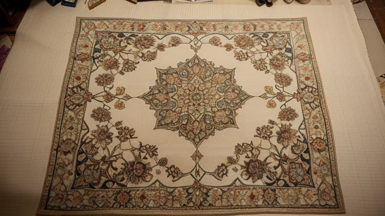 Designing Pattern Creation: The process begins with the creation of the carpet design, which is often inspired by nature, Mughal motifs, and traditional Persian designs. This is done by a Naqash (designer) on graph paper, where each square represents a knot.