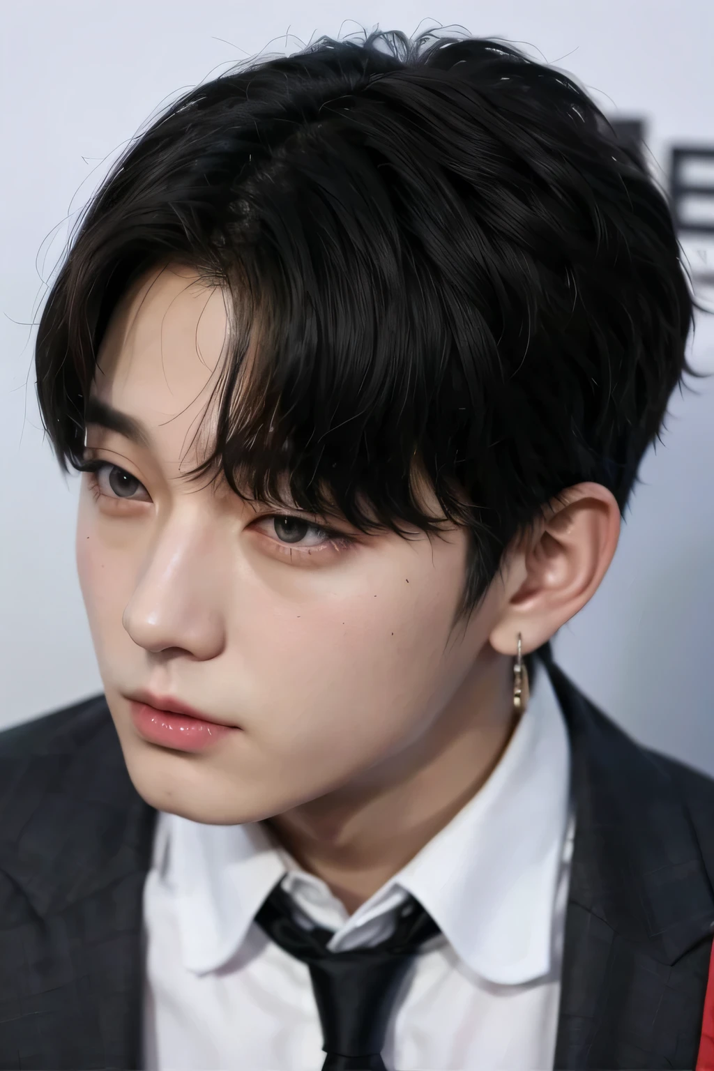 Jungkook from bts, curly hair