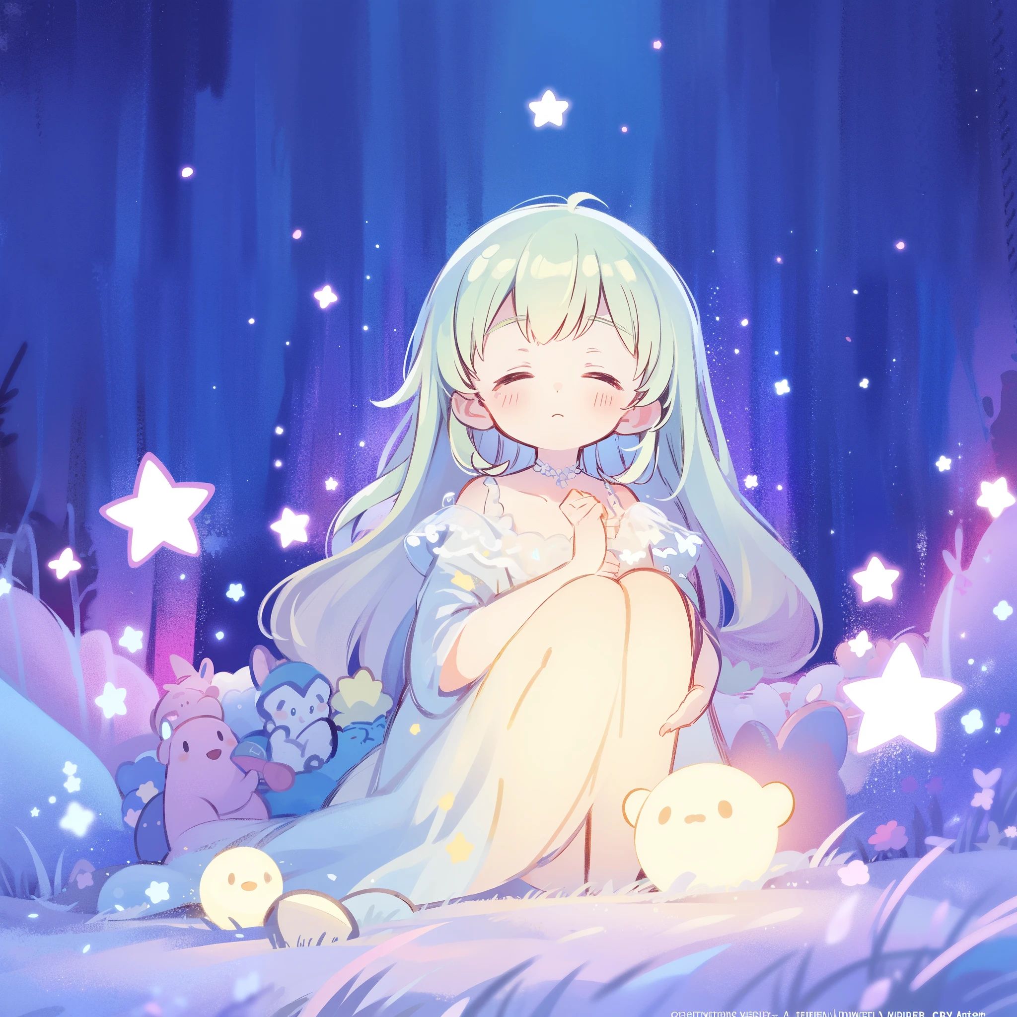 complex background, wishing star background, a woman wearing an ethereal mystical pink translucent dress that reflects the stars, dreamy, peaceful, serene composition, glowing stars, glowing, perfume promo art, mystic, complex drawing, highly detailed, Covergirl brand, promo art, artistic rendition, ethereal, starry night, midjourney style