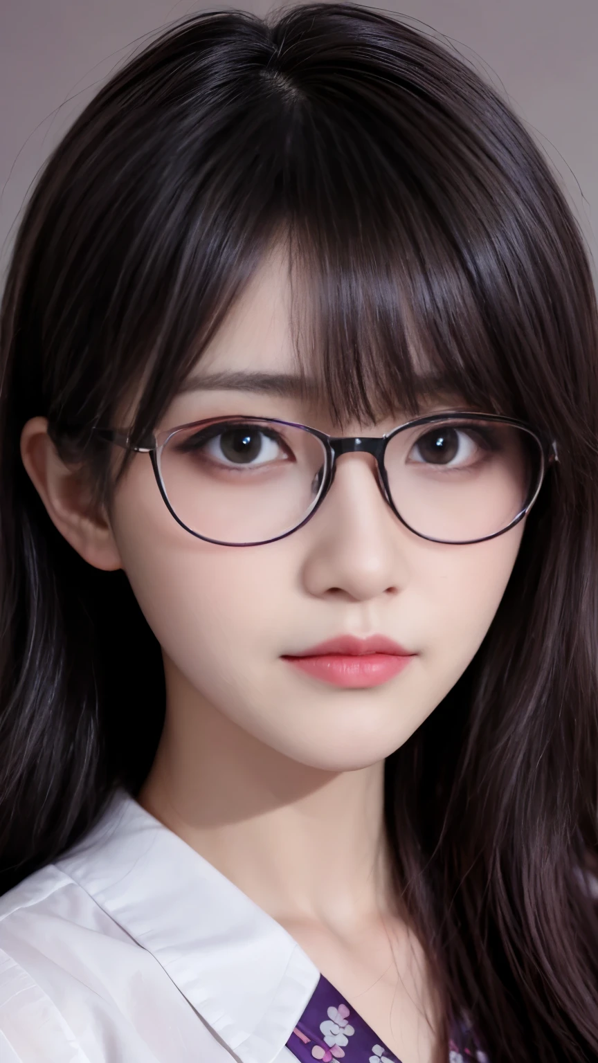 background(Black Night Sky,Big Moon),Woman close up,Wearing a white shirt、Purple Hair,Very long hair,very thick braids,Purple eyes,big 、((((Glasses))))、realistic girl rendering, 8k artistic german bokeh, Enchanting girl, Realistic girl, Gurwitz, Gurwitz-style artwork, Girl Roleplay, Realistic 3D style, cgstation Popular Topics,, 8K Portrait Rendering,(Faithfulness,Faithfulness:1.4),Wear pink pajamas,巨big ,Sparkling eyes,Purple eyes、Two Girls、highest quality、Super detailed、4K、Japanese、Captivating beauty、Attractive adult woman、Beautiful woman、Cool girl、evil female、Brainwashed、brainwashing、Fallen into evil、Grin、Evil expression、Evil smile、evil、Brown Hair、Wavy Hair、Swept-apart bangs、Heavy makeup、Heavy makeup、Sharp Eye、Hollow Eyes,Half-closed eyes、Hollow Eyes、Purple Eyeshadow、Black lipstick、Black lip gloss、Long black cheongsam、Wide sleeves、night、Spooky Fortresakeup brush、compensate、Are standing、
