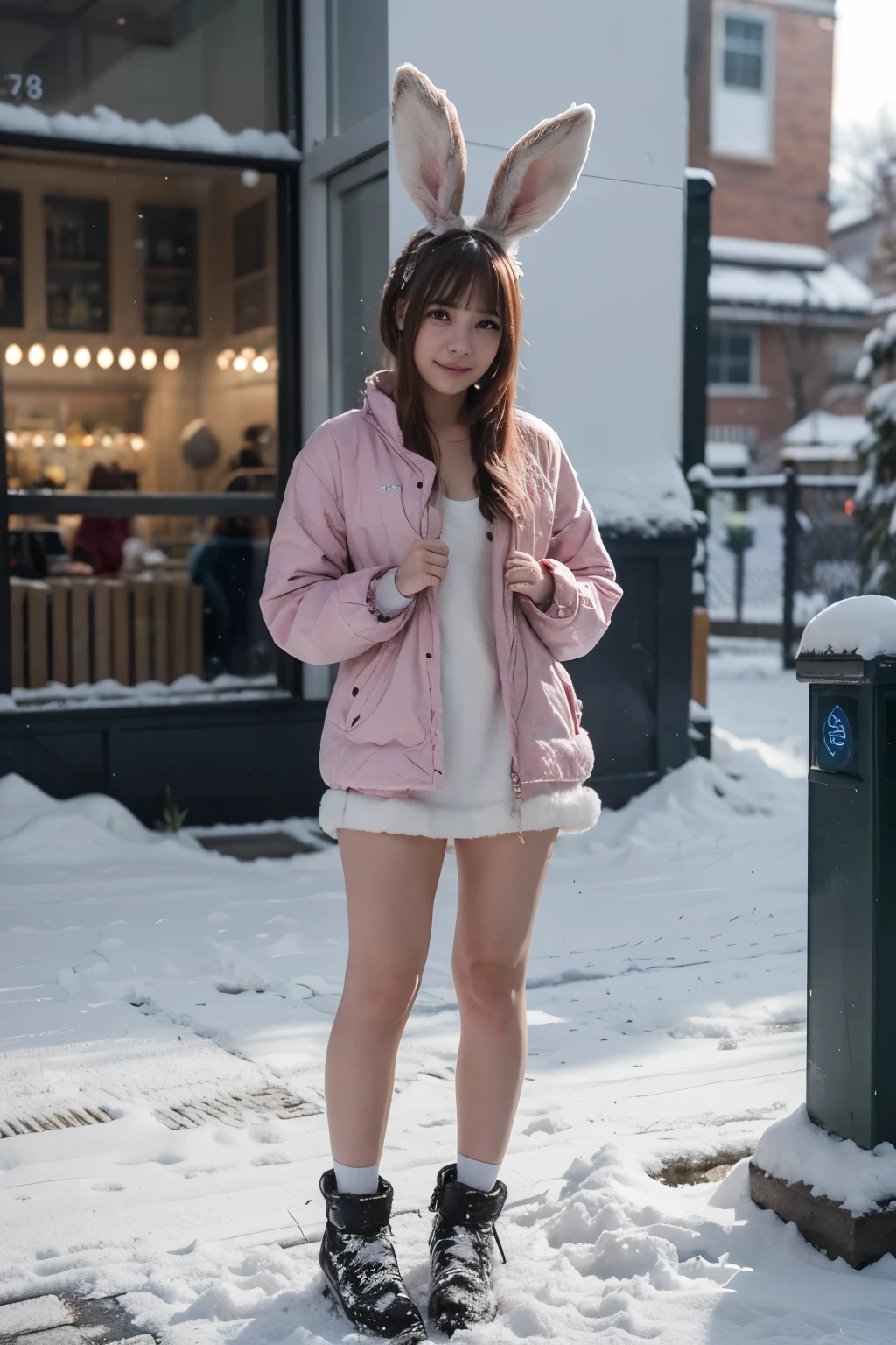 anime snow rabbit