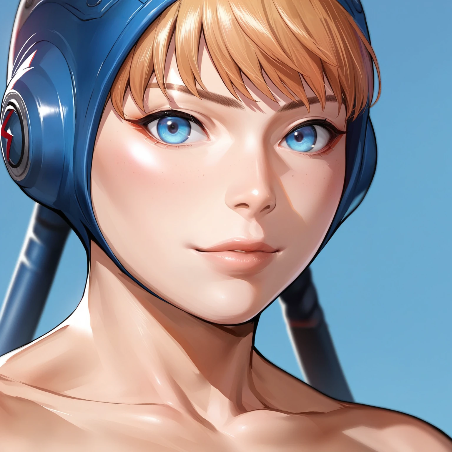 score_9, score_8_up, source_anime, , solo, ikuchan, 1girl, muscular, nude, wattson, apex legends, upper body, front view, professional photography, professional photoshoot, cinematic