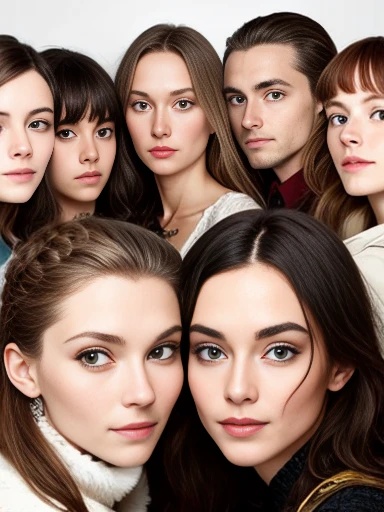 gathered group of rare and beautiful Germans, focus on face