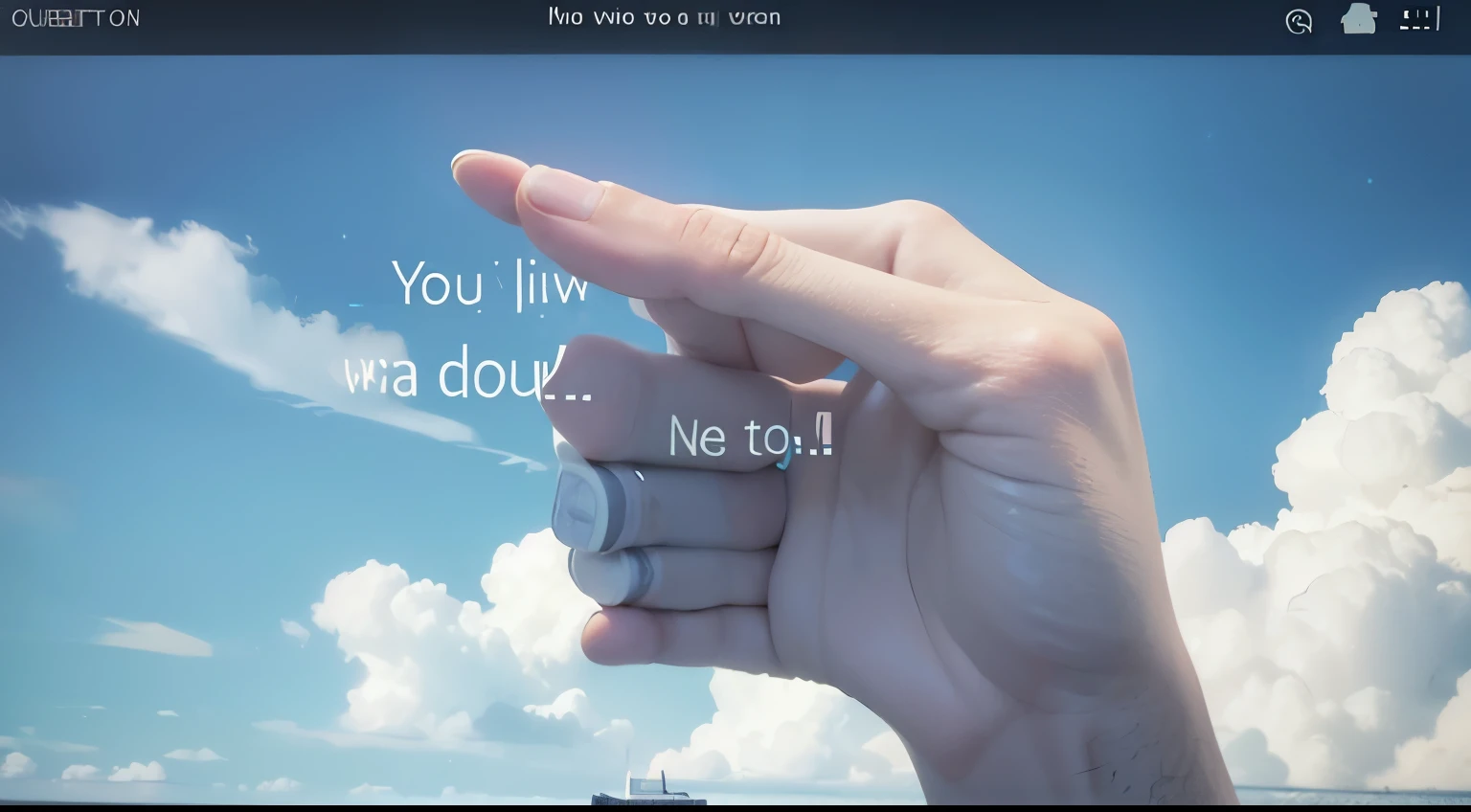 Animation of a verse appearing on the screen: "For He said: I will never leave you nor forsake you."
