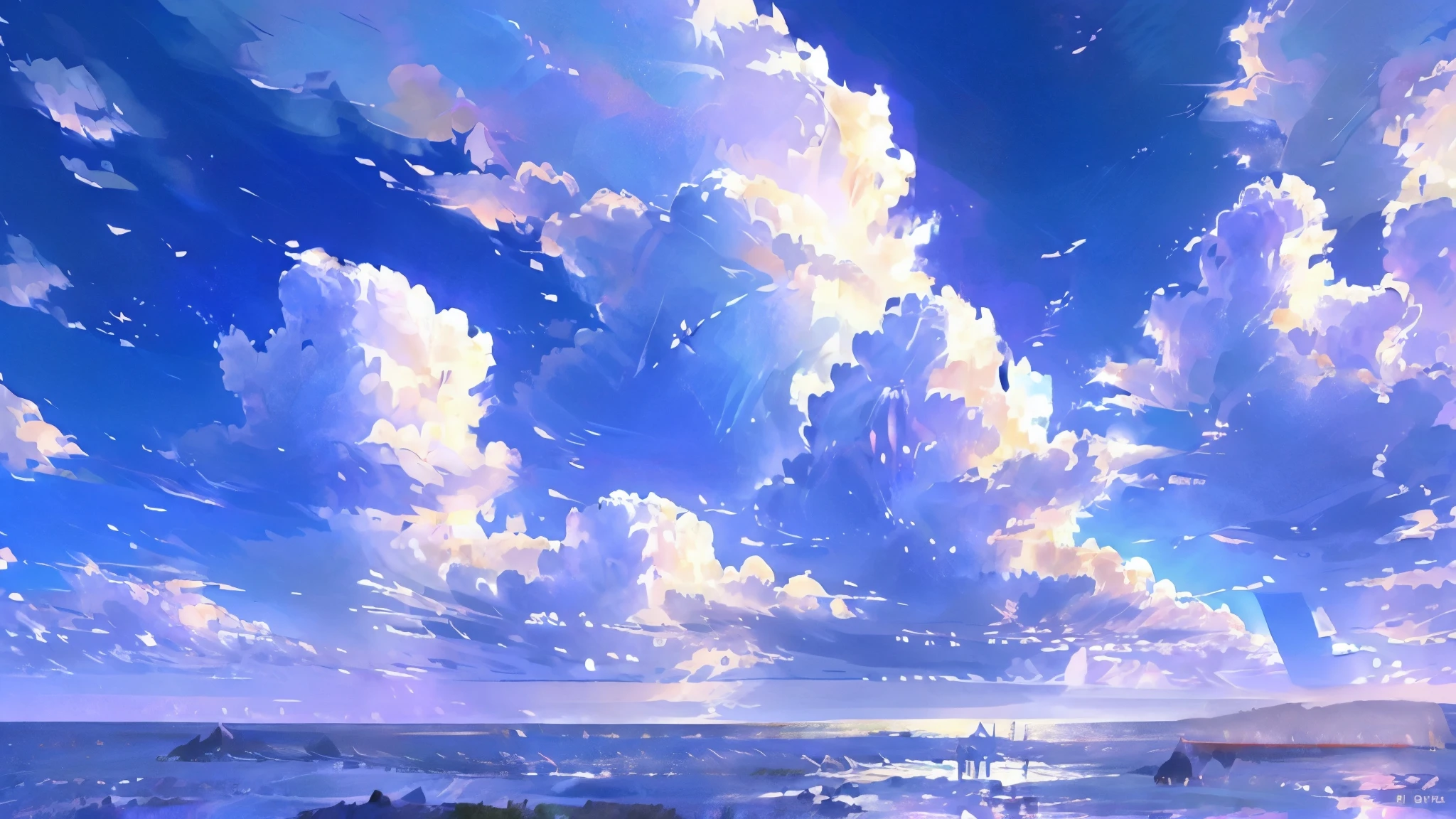 Anime blue sky and clouds, hd anime, anime landscape wallpapers, wallpaper anime, Anime background art, Makoto Shinkai's style, Anime Sky, in the style of makoto shinkai, Makoto Shinkai. —h 2160, 4k manga wallpapers, beautiful anime scenery