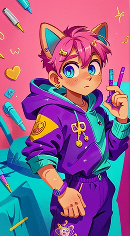 Portraits,{heart effects},{Vivid Color},Pink background, multiple monochromatic colors,Wind,looking at viewer,pretty,{{Pink hospital room}}, {bandages},{pop syringe},short hair,Vivid Color,Beautiful, detailed eyes, jewel-like eyes, colorful eyes, sparkling eyes,{{{Youth}}},Good looking guy,{{{boy}}},{Top quality},{{Colorful mass pills}},{{{colorful mass capsule pills}}},moe sleeves,hoodie,hairpin,rabbit,pink effect,purple cross,pink heart,stuffed cat,pink hair,top quality,CG,High Resolution,Illustration,Beautiful detailed eyes,looking at viewer,finely drawn, {Art Book}, {{Vivid Color}},Long lashes, lots of lashes,{{Face close-up}},leaning to the side,{{{Male}}},mysterious,night,{young men},{{adult men}},{{{sanpaku eyes}}}, {{{scornful eyes}}},{{{He's handsome}}}, {{Beautiful young man}},{{{{Good looking guy}}}}, Colorful, Beautiful, detailed eyes, jewel-like eyes,colorful eyes, sparkling eyes,{{{{{boy}}}}},Wind,{1boy},{1 person} hyper jock