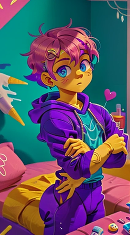Portraits,{heart effects},{Vivid Color},Pink background, multiple monochromatic colors,Wind,looking at viewer,pretty,{{Pink hospital room}}, {bandages},{pop syringe},short hair,Vivid Color,Beautiful, detailed eyes, jewel-like eyes, colorful eyes, sparkling eyes,{{{Youth}}},Good looking guy,{{{boy}}},{Top quality},{{Colorful mass pills}},{{{colorful mass capsule pills}}},moe sleeves,hoodie,hairpin,rabbit,pink effect,purple cross,pink heart,stuffed cat,pink hair,top quality,CG,High Resolution,Illustration,Beautiful detailed eyes,looking at viewer,finely drawn, {Art Book}, {{Vivid Color}},Long lashes, lots of lashes,{{Face close-up}},leaning to the side,{{{Male}}},mysterious,night,{young men},{{adult men}},{{{sanpaku eyes}}}, {{{scornful eyes}}},{{{He's handsome}}}, {{Beautiful young man}},{{{{Good looking guy}}}}, Colorful, Beautiful, detailed eyes, jewel-like eyes,colorful eyes, sparkling eyes,{{{{{boy}}}}},Wind,{1boy},{1 person} hyper jock