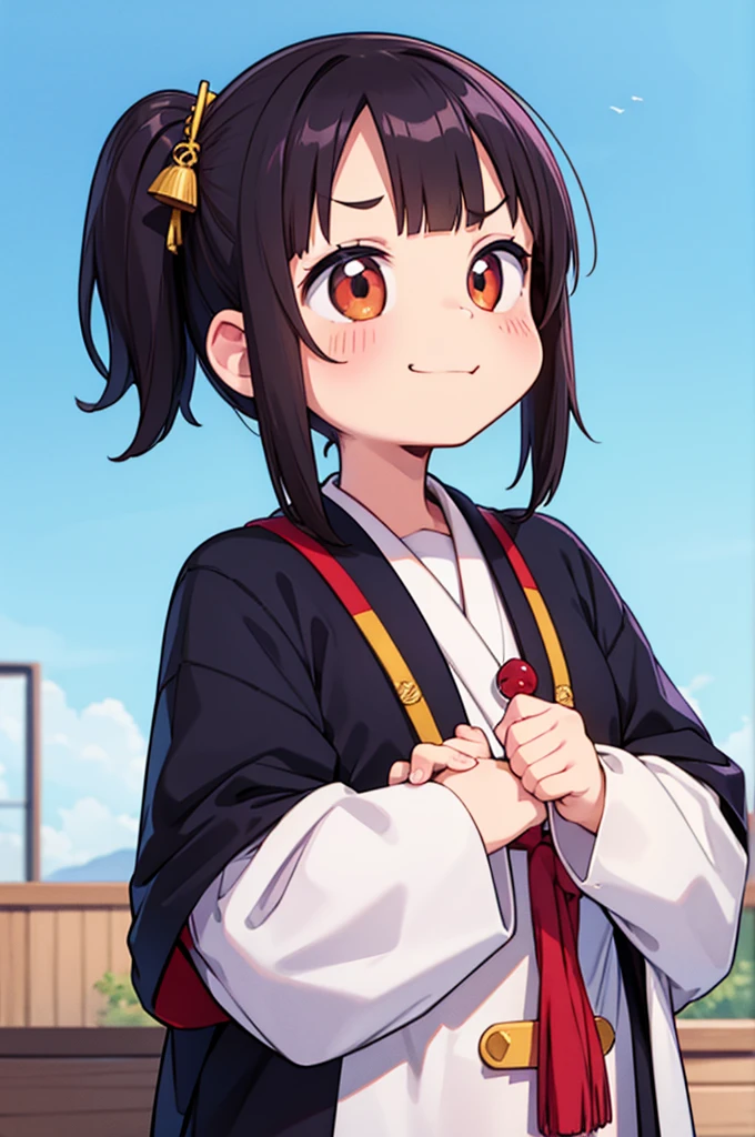 12-year-old girls、Pure girl、Cute smile、Sparkling Eyes、Healthy Skin、Summer night、White cloud、Blue sky、(fullbody shot)、Detailed Hair、Small breasts、slender、Looking at veiwer、Hair blowing in the wind、very loud laugh、Blushed cheeks、Sweaty face、Lots of sweat、ultla kawaii、black hair、ponytail、(japanese natsumatsuri、YUKATA、uchiwa)
