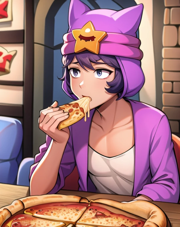 EATING PIZZA