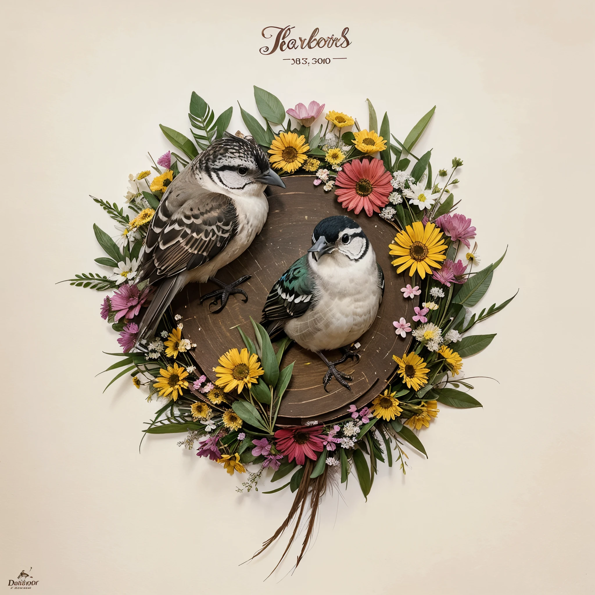 melhor qualidade, ultra detalhado, bird drawing with flowers, bird drawn with flowers around, desenho delicado e detalhado