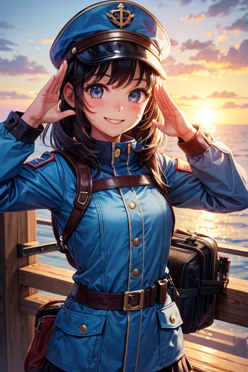 girl,Explorer,smile,salute