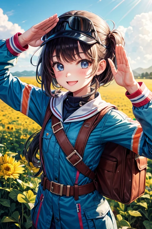 girl,Explorer,smile,salute