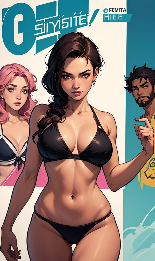 Estilo J. Scott Campbell Weisz sheet sorriso feliz Personagem Lara croft imagem de corpo inteiro desenho animado de uma mulher .cartoon style illustration, estilo de arte dos desenhos animados, estilo de arte dos desenhos animados, digital illustration style, design de personagens altamente detalhado, arte digital detalhada fofa, City fan art, Design de personagens de retrato, beautiful digital illustration, retrato de alta qualidade, Arte em quadrinhos, mulher jovem. expression of sexual desire a woman in bikini and panties with different poses, modelo uniforme | digite germe, digite germe comic, por Ryan Yee, range murata and digite germe, extremely detailed digite germe, as seen on digite germe, franco para, krenz cushart e digite germe, estilo ross tran, style digite germe, Kate BispoEstilo J. Scott Campbell