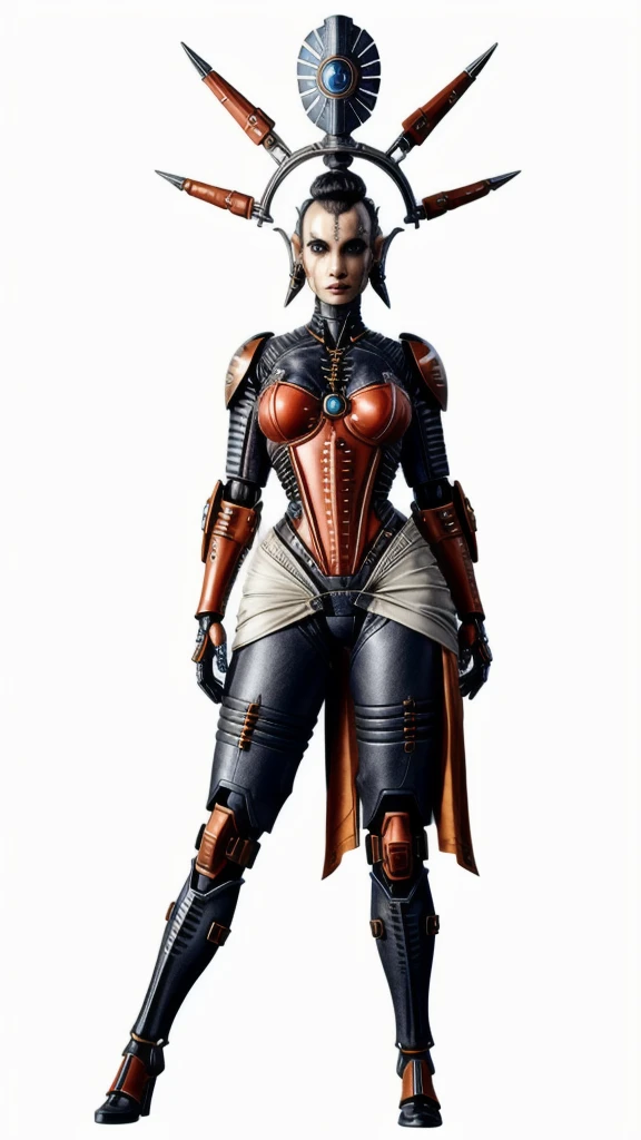 (InquisitorKatarinyaGreyfax), ((FACE ,yvraine)), Inquisitor, , power armor, short hair, black hair, bionic eye,
whsororitas