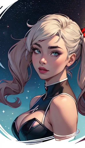Personagem mulher estilo Harley quinzel Fiona rainha Anna de Arendelle com marcas de guerras Imagem de desenho animado de uma mulher .Ilustra??o estilo desenho animado, estilo de arte dos desenhos animados, estilo de arte dos desenhos animados, Harley Quinn Digital Illustration Style, estilo atompunk design de personagens altamente detalhado, arte digital detalhada coragem, Forest fan art, Design de personagens de retrato, beautiful digital illustration, retrato de alta qualidade, Arte em quadrinhos, mulher jovem cabelo com transas lindas . Queen Anna of ArendelleBeautiful lined eyes Medium large bust and wonderful sexy clothes. image expression of sexual desire from waist to head illustration Queen Anne of Arendelle atompunk style Fallout 4 style pose a close-up of a woman with a flower in her hair, obras de arte no estilo de guweiz, extremely detailed digite germe, digite germe. alto detalhe, style digite germe, digite germe. anime illustration, digite germe portrait, even model | digite germe, digite germe and rossdraws playboy garota, localizado na esquina, looking at the sky, Sozinho, Mona (impacto genshin), Gargantilha, cabelo entre os olhos, star (symbol), cabelo longo, cabelo roxo escuro, twintails, olhos azuis, olhos brilhantes, joia, bruxa, housekeeper, franja, vestido preto roxo, saia roxa, avental branco, paisagem, noite sky, star (sky), starry sky, noite, ar livre, nuvens, reflection, Water, Magia, tarot, Water Magia, ((linda estrela de cristal dourada)), space, Water droplets, Respingo Harley quinzel