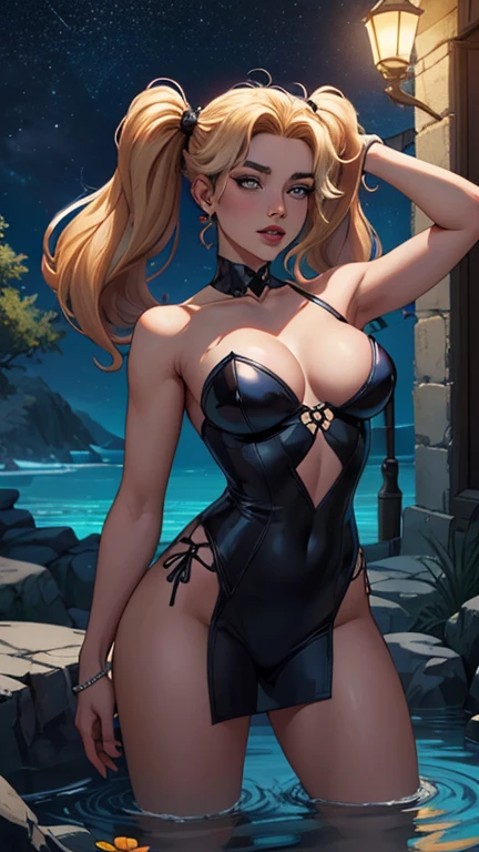 Personagem mulher estilo Harley quinzel Fiona rainha Anna de Arendelle com marcas de guerras Imagem de desenho animado de uma mulher .Ilustra??o estilo desenho animado, estilo de arte dos desenhos animados, estilo de arte dos desenhos animados, Harley Quinn Digital Illustration Style, estilo atompunk design de personagens altamente detalhado, arte digital detalhada coragem, Forest fan art, Design de personagens de retrato, beautiful digital illustration, retrato de alta qualidade, Arte em quadrinhos, mulher jovem cabelo com transas lindas . Queen Anna of ArendelleBeautiful lined eyes Medium large bust and wonderful sexy clothes. image expression of sexual desire from waist to head illustration Queen Anne of Arendelle atompunk style Fallout 4 style pose a close-up of a woman with a flower in her hair, obras de arte no estilo de guweiz, extremely detailed digite germe, digite germe. alto detalhe, style digite germe, digite germe. anime illustration, digite germe portrait, even model | digite germe, digite germe and rossdraws playboy garota, localizado na esquina, looking at the sky, Sozinho, Mona (impacto genshin), Gargantilha, cabelo entre os olhos, star (symbol), cabelo longo, cabelo roxo escuro, twintails, olhos azuis, olhos brilhantes, joia, bruxa, housekeeper, franja, vestido preto roxo, saia roxa, avental branco, paisagem, noite sky, star (sky), starry sky, noite, ar livre, nuvens, reflection, Water, Magia, tarot, Water Magia, ((linda estrela de cristal dourada)), space, Water droplets, Respingo Harley quinzel